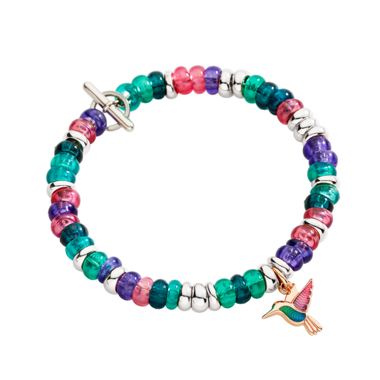 BRACCIALE RONDELLE ARGENTO E PLASTICA RICICLATA - Tangredi Gioielleria