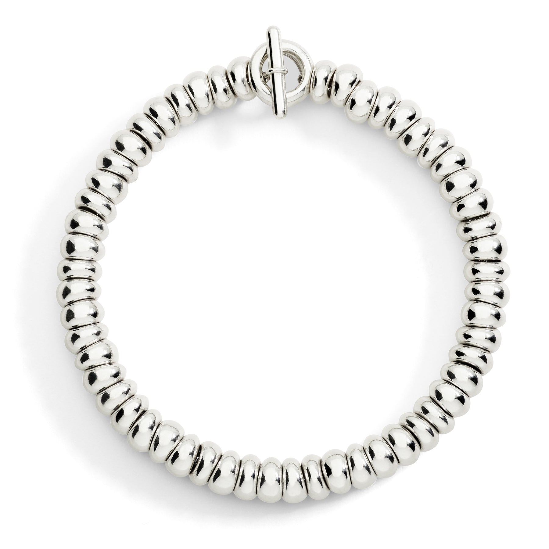 BRACCIALE RONDELLE BOLD ARGENTO - Tangredi Gioielleria
