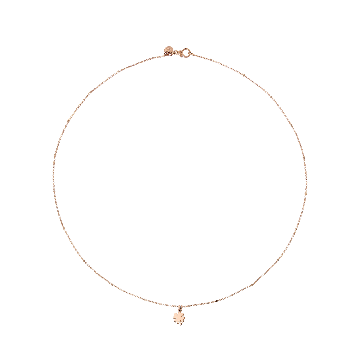 COLLANA MINI QUADRIFOGLIO ORO ROSA - Tangredi Gioielleria