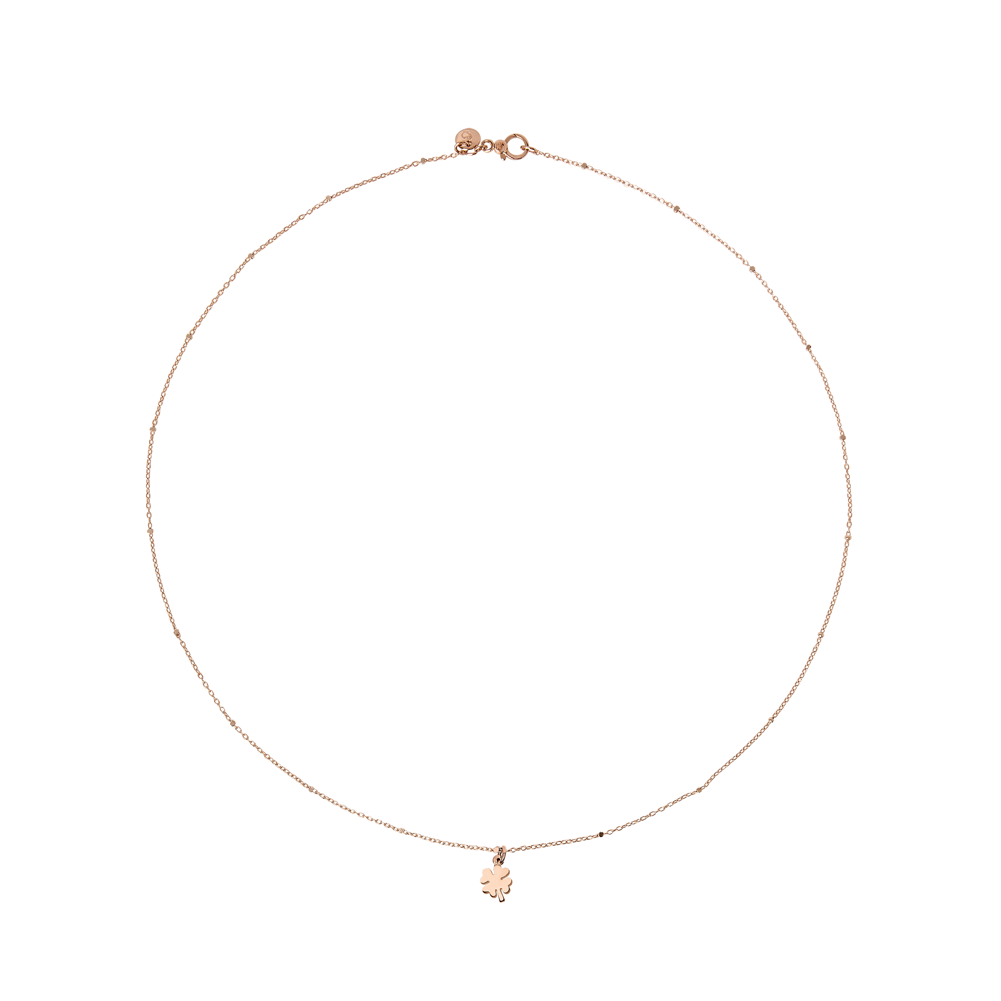 COLLANA MINI QUADRIFOGLIO ORO ROSA - Tangredi Gioielleria