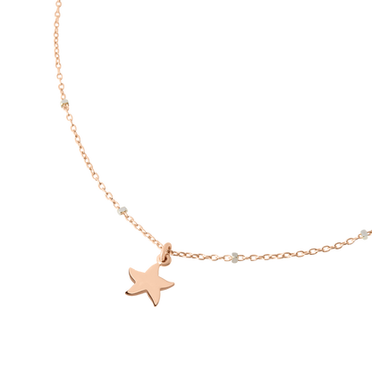COLLANA MINI STELLINA ORO ROSA