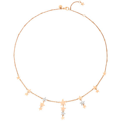 COLLANA STELLE ORO ROSA E DIAMANTI