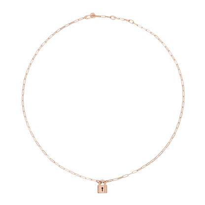 COLLANA LUCCHETTO ARGENTO DORATO