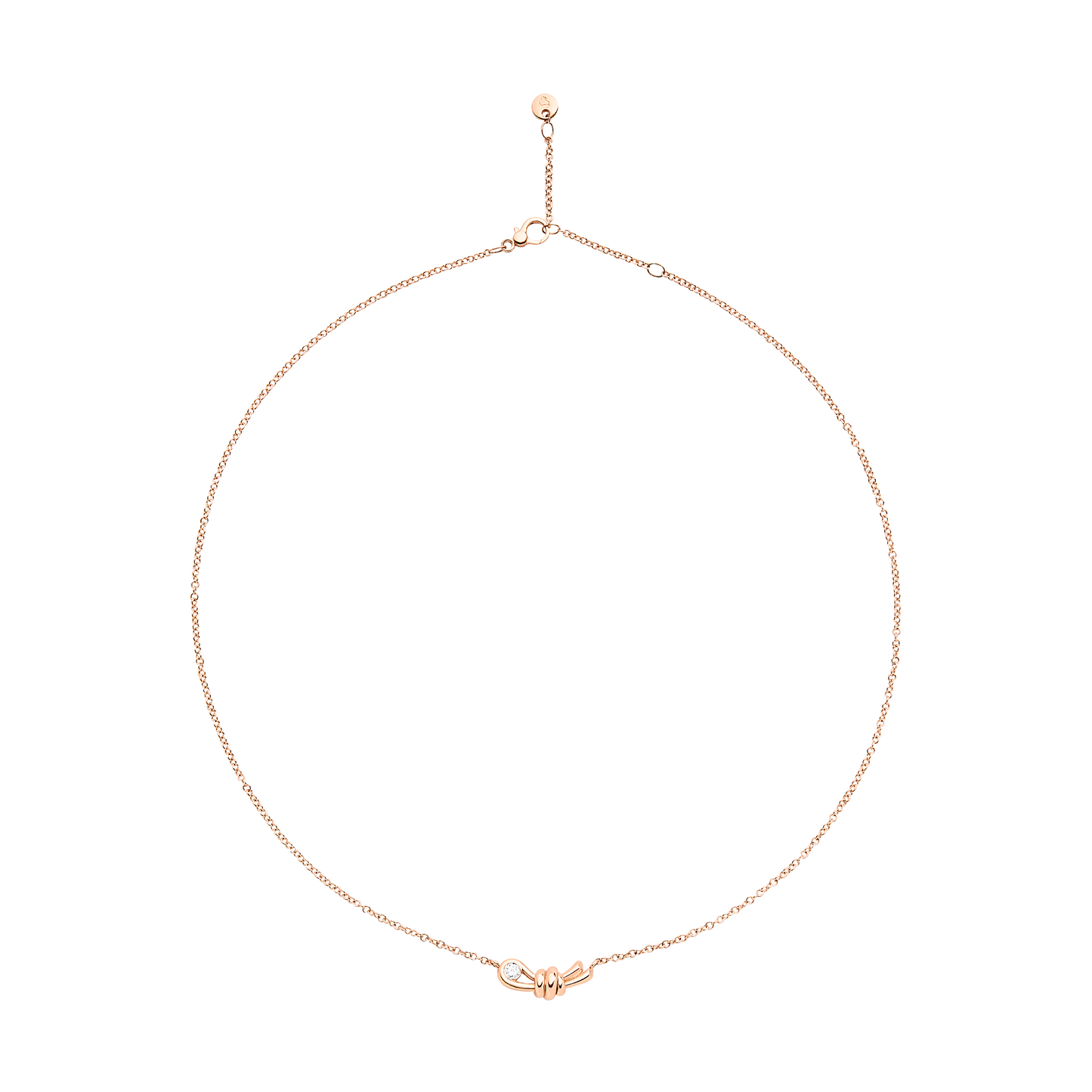 COLLANA NODO ORO ROSA E DIAMANTE - Tangredi Gioielleria