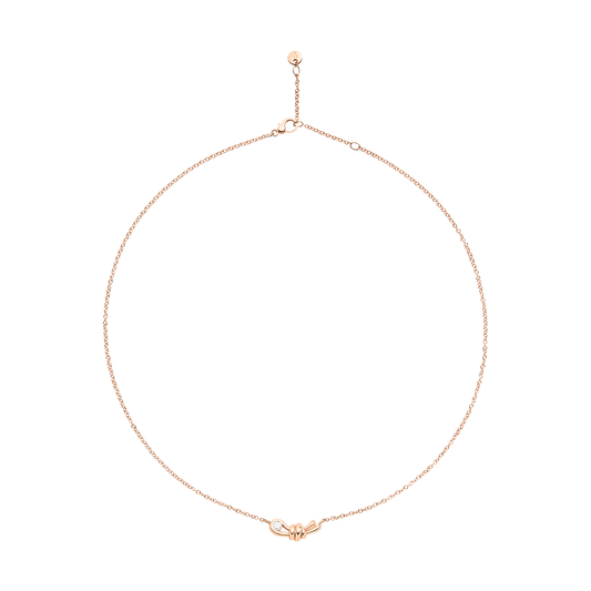 COLLANA NODO ORO ROSA E DIAMANTE - Tangredi Gioielleria
