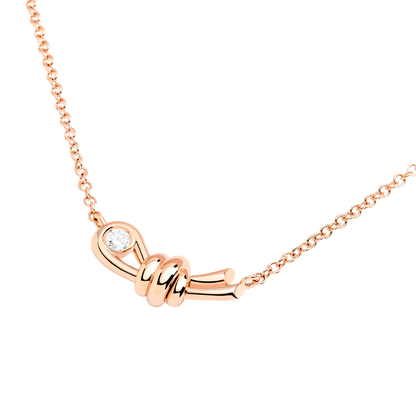 COLLANA NODO ORO ROSA E DIAMANTE - Tangredi Gioielleria