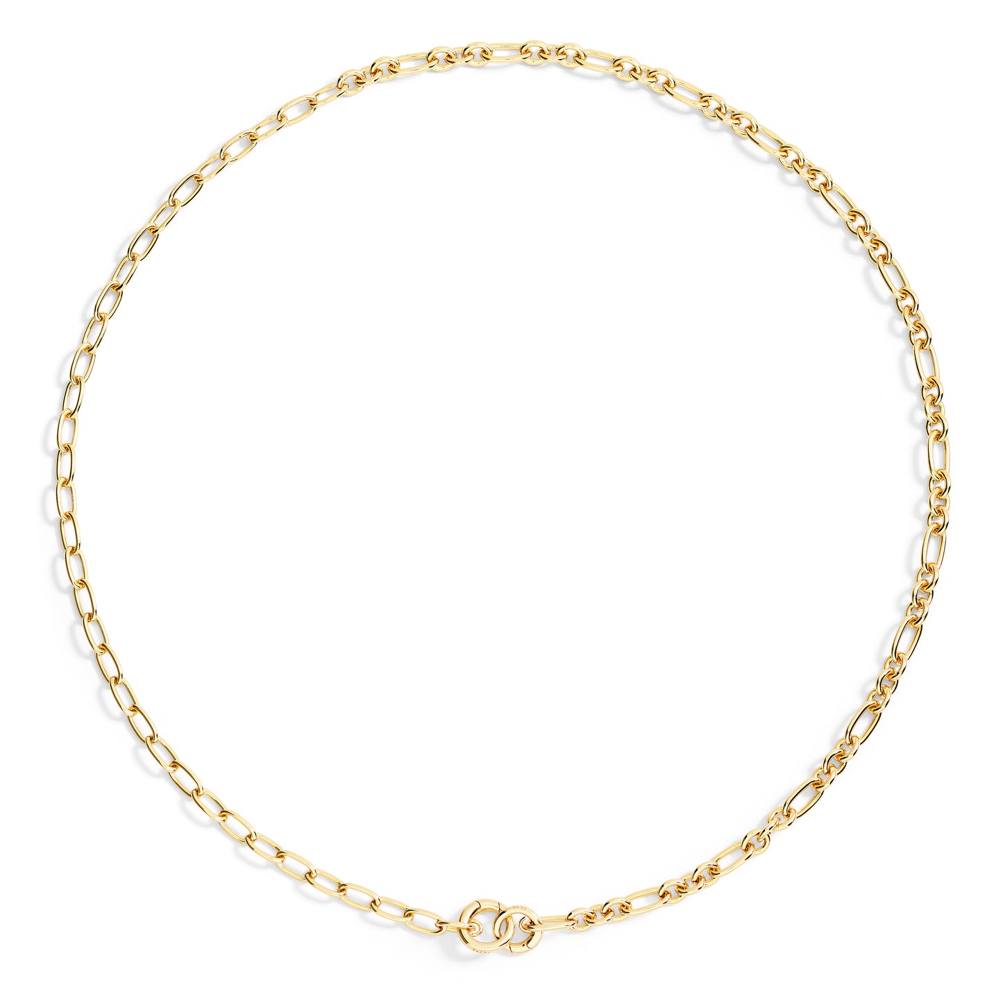COLLANA MAGLIE APRIBILI ARGENTO DORATO - Tangredi Gioielleria