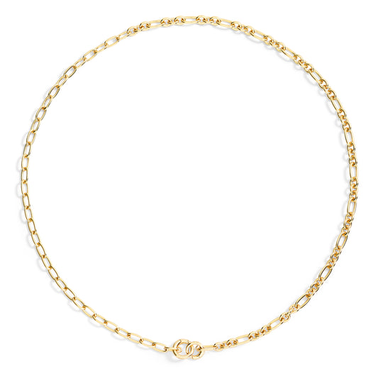 COLLANA MAGLIE APRIBILI ARGENTO DORATO - Tangredi Gioielleria