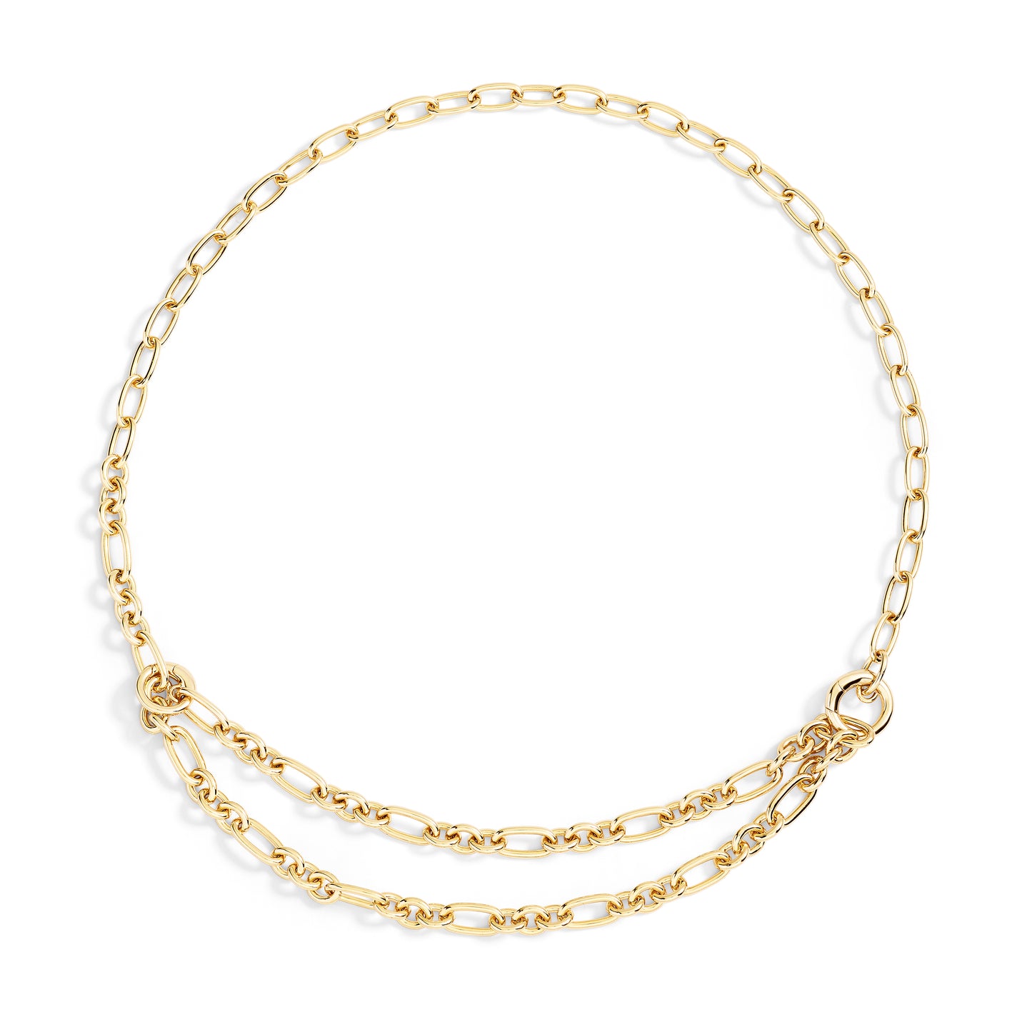 COLLANA MAGLIE APRIBILI ARGENTO DORATO - Tangredi Gioielleria