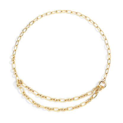 COLLANA MAGLIE APRIBILI ARGENTO DORATO - Tangredi Gioielleria