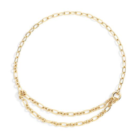 COLLANA MAGLIE APRIBILI ARGENTO DORATO - Tangredi Gioielleria