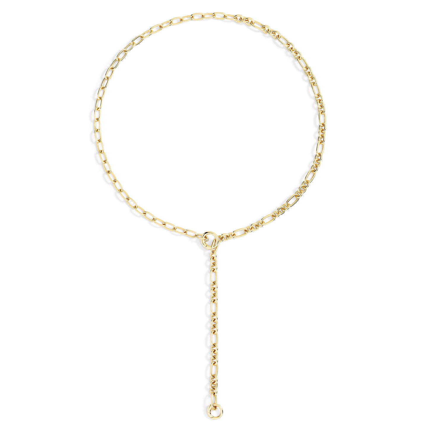 COLLANA MAGLIE APRIBILI ARGENTO DORATO - Tangredi Gioielleria