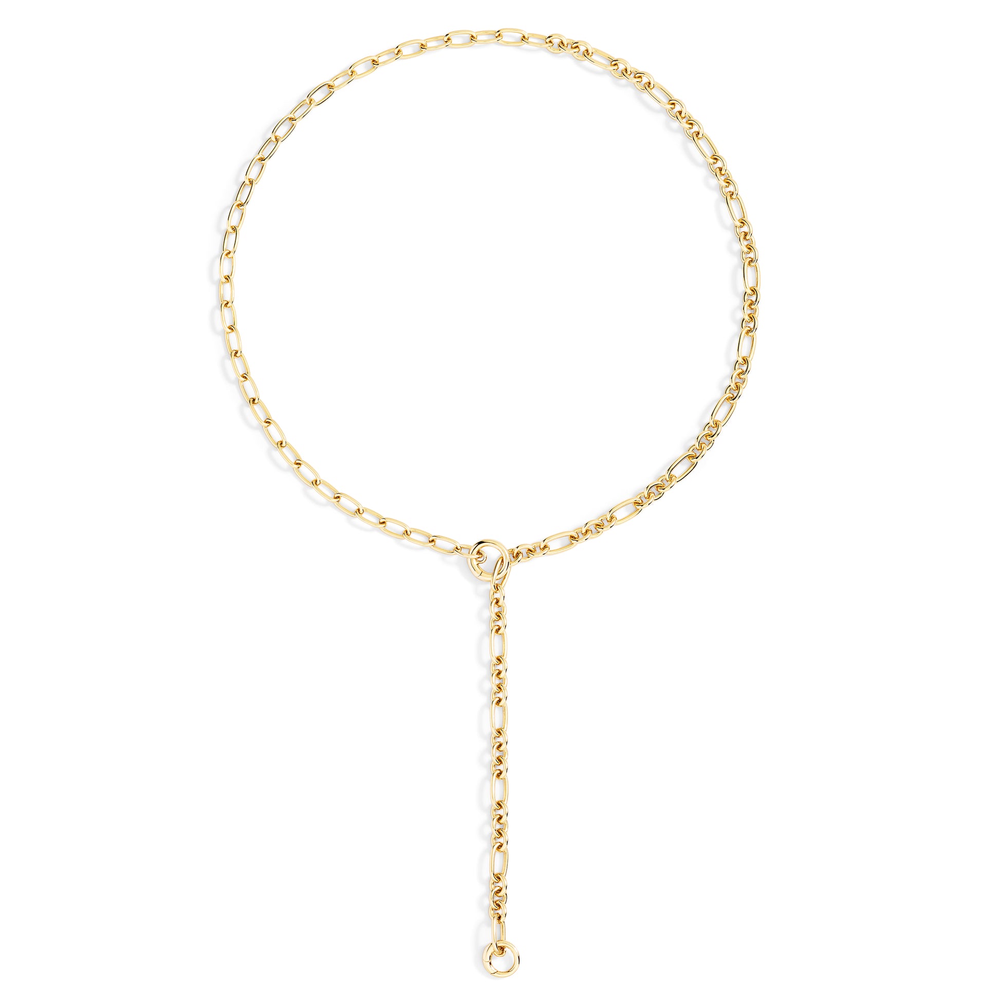 COLLANA MAGLIE APRIBILI ARGENTO DORATO - Tangredi Gioielleria