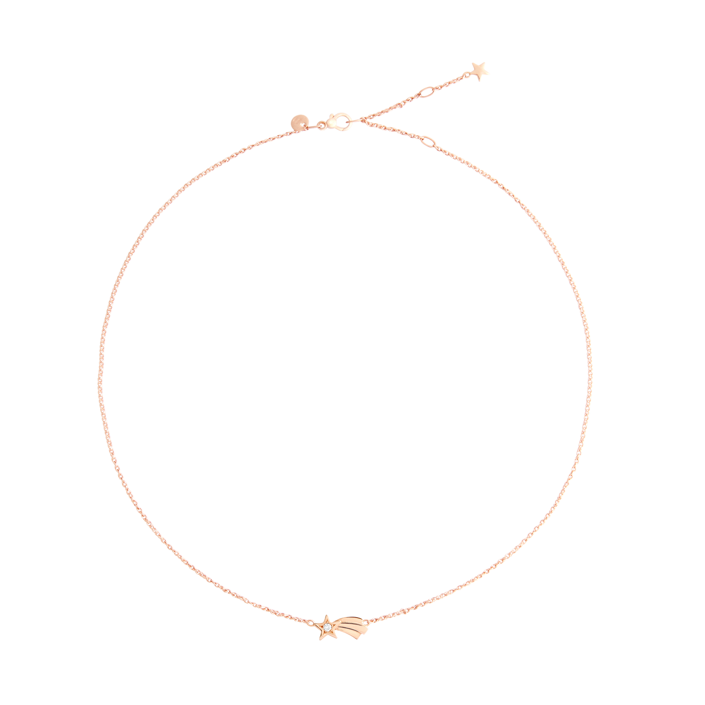 COLLANA STELLA COMETA ORO ROSA E DIAMANTE - Tangredi Gioielleria