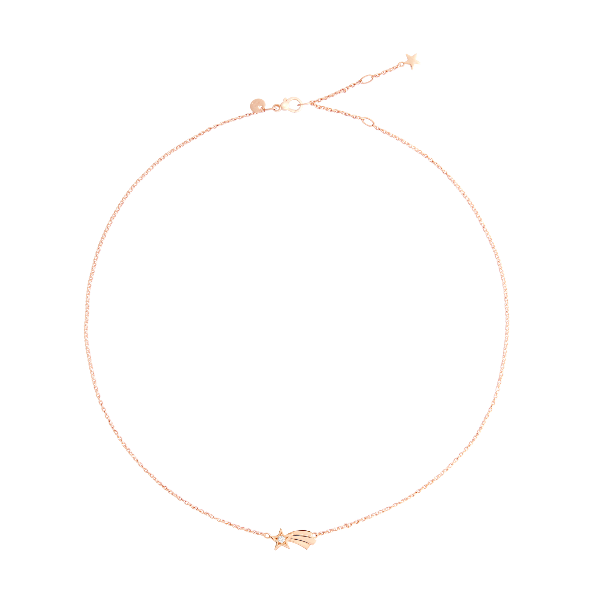 COLLANA STELLA COMETA ORO ROSA E DIAMANTE - Tangredi Gioielleria