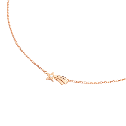 COLLANA STELLA COMETA ORO ROSA E DIAMANTE - Tangredi Gioielleria