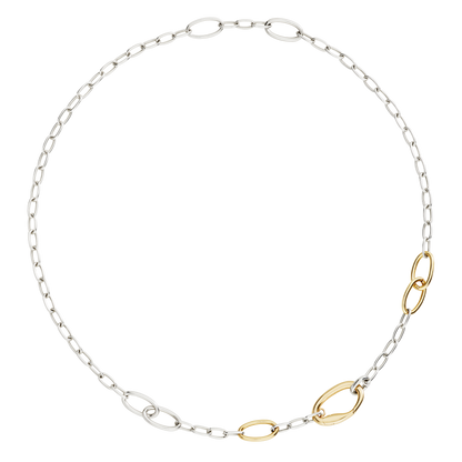 COLLANA ESSENTIALS ARGENTO E ARGENTO DORATO