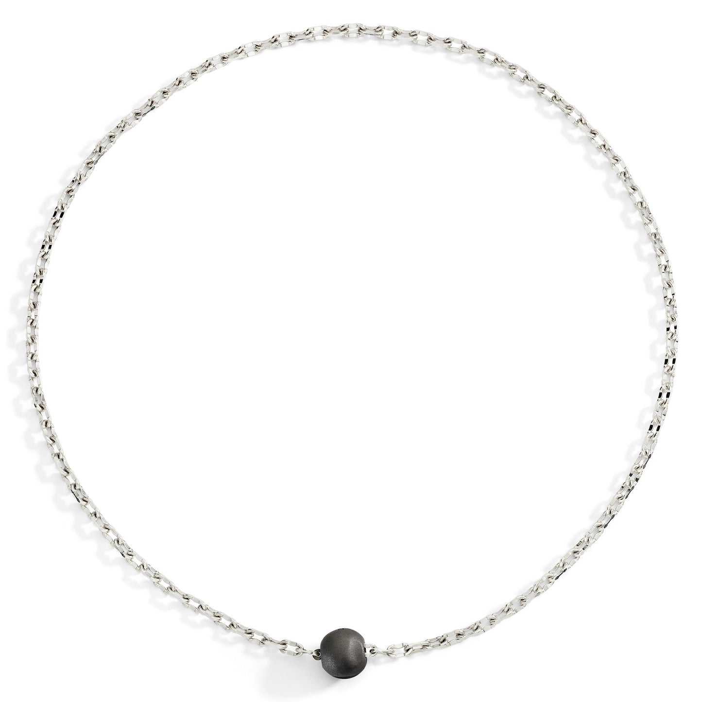 COLLANA PEPITA ARGENTO E TITANIO - Tangredi Gioielleria