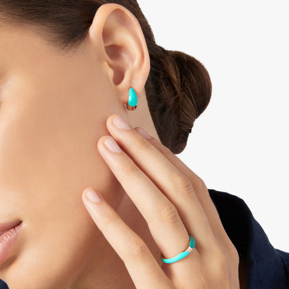 ORECCHINO RONDELLE TURCHESE - Tangredi Gioielleria