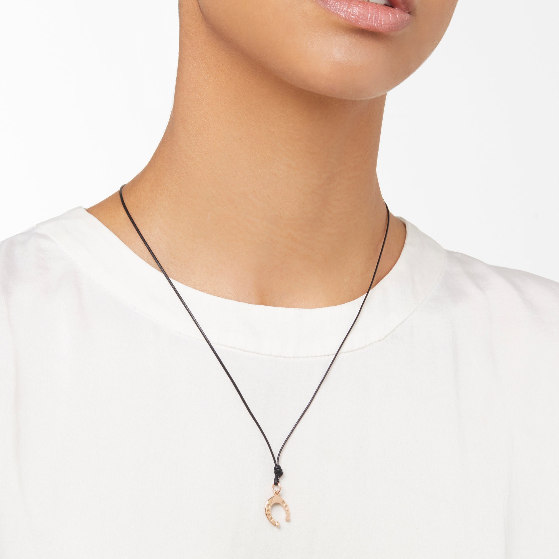 CIONDOLO FERRO DI CAVALLO ORO ROSA - Tangredi Gioielleria