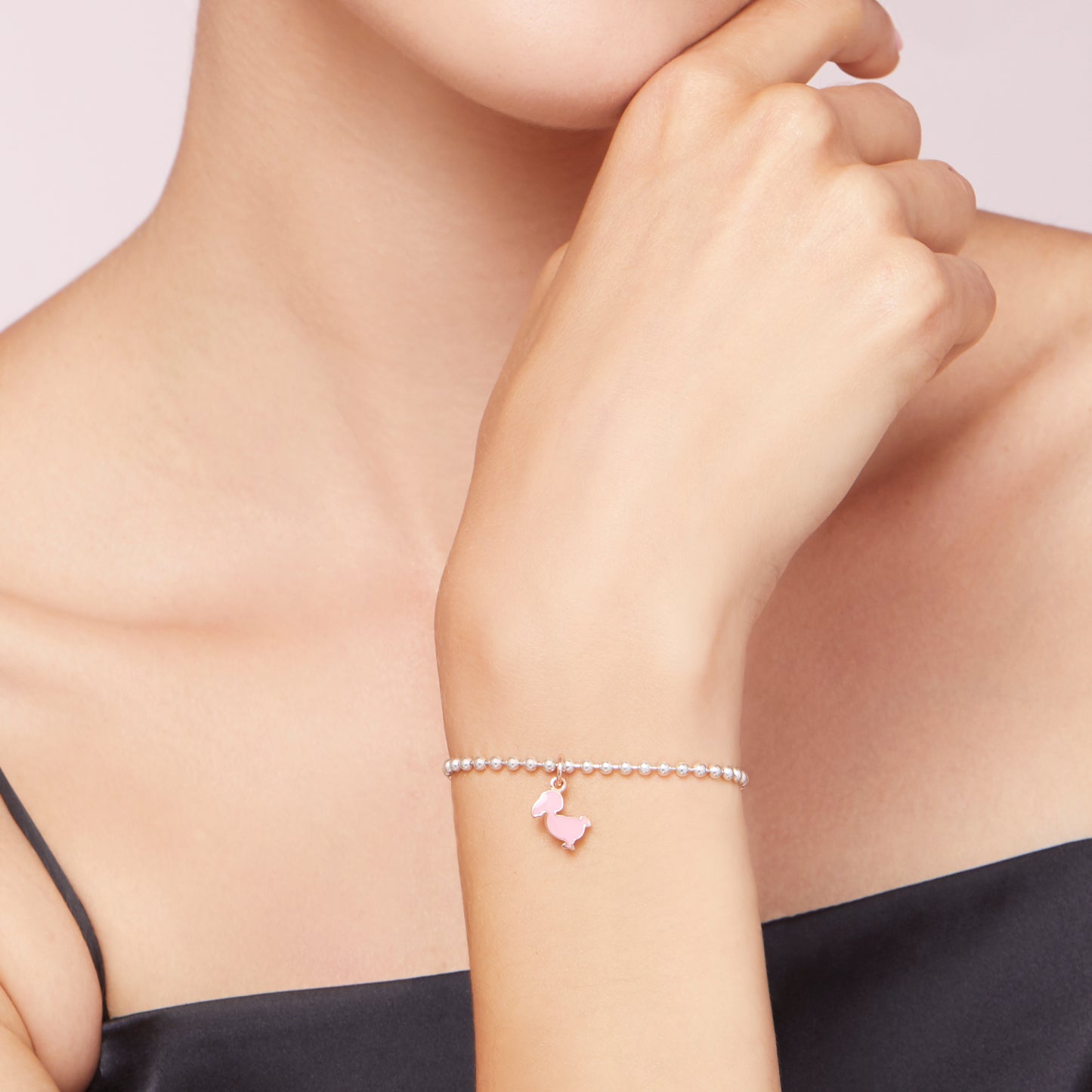 CIONDOLO DODO JUNIOR ORO ROSA E SMALTO - Tangredi Gioielleria