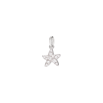 CIONDOLO STELLINA ORO BIANCO E DIAMANTI - Tangredi Gioielleria