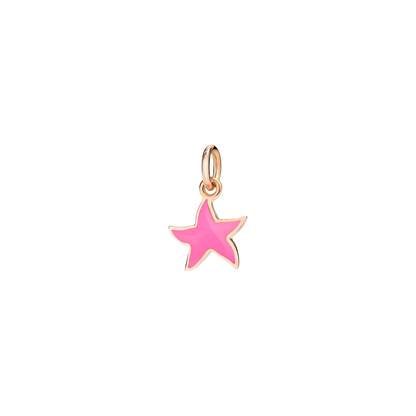 CIONDOLO STELLINA ORO ROSA E SMALTO