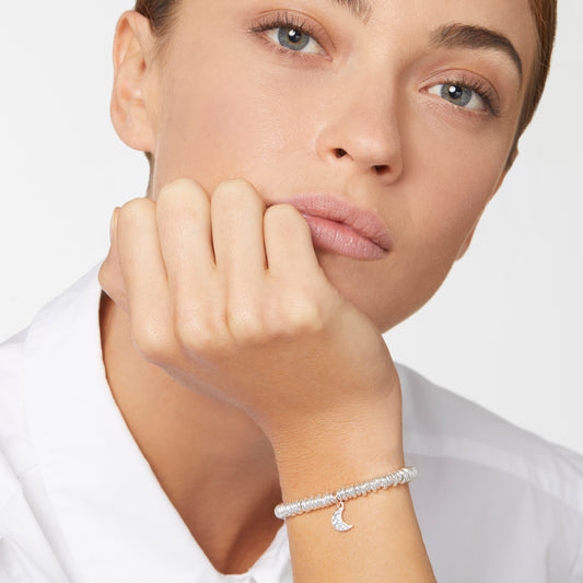 CIONDOLO LUNA ORO ROSA E TOPAZI BLU