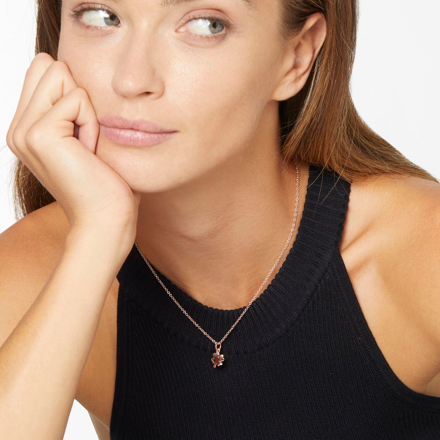 CIONDOLO QUADRIFOGLIO ORO ROSA - Tangredi Gioielleria