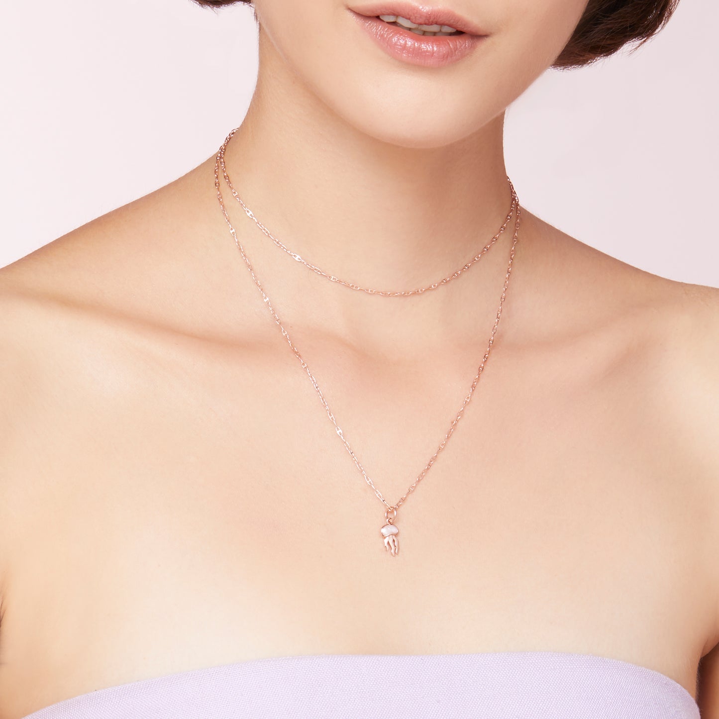 CIONDOLO MEDUSA ORO ROSA E SMALTO - Tangredi Gioielleria