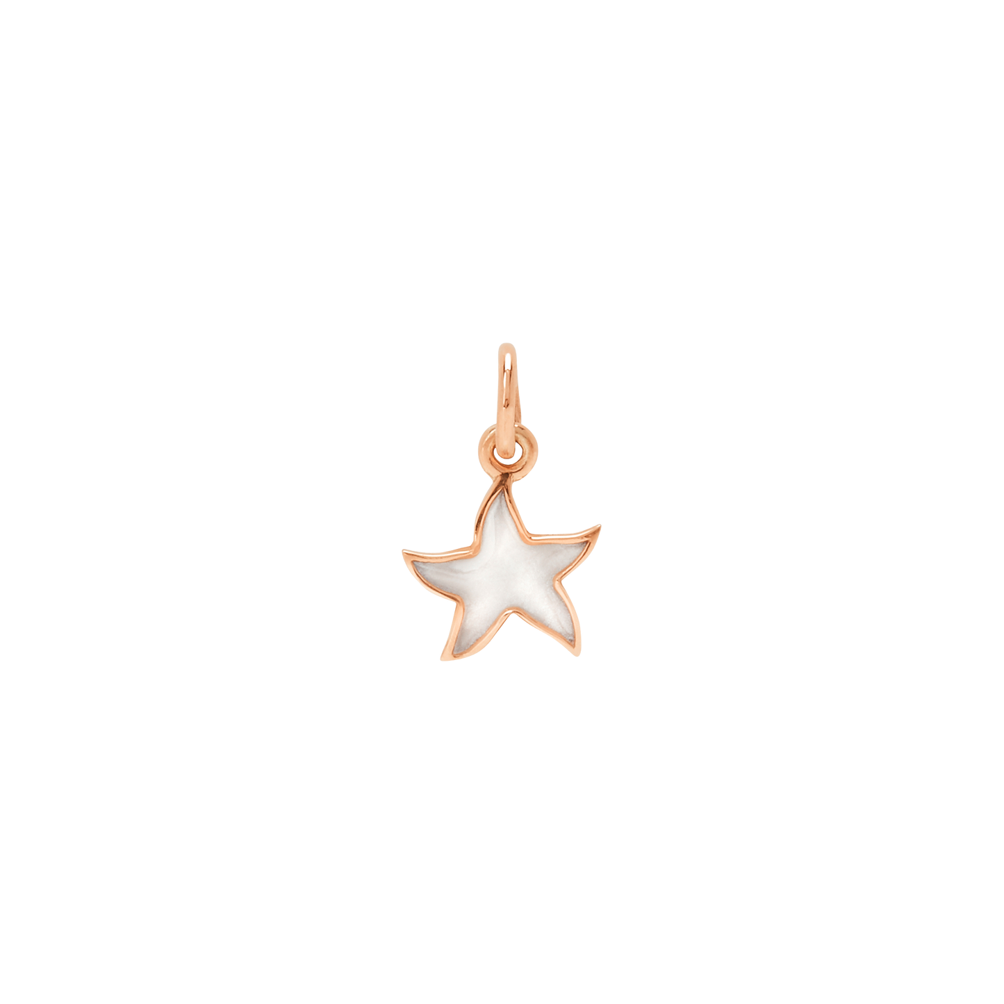 CIONDOLO STELLINA ORO ROSA E SMALTO