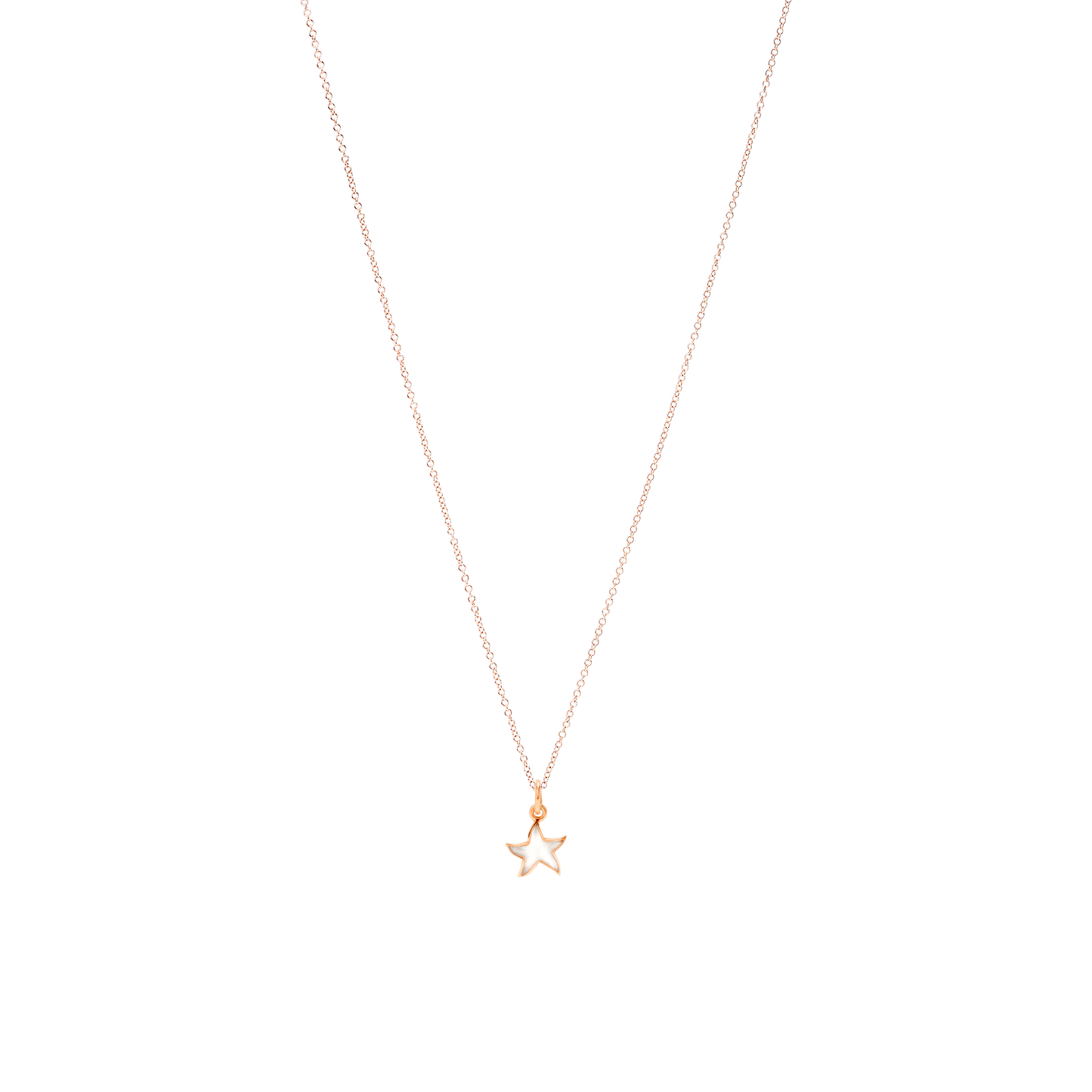 CIONDOLO STELLINA ORO ROSA E SMALTO