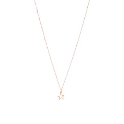 CIONDOLO STELLINA ORO ROSA E SMALTO
