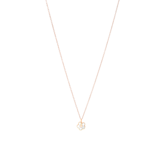 CIONDOLO FIORE ORO ROSA E SMALTO - Tangredi Gioielleria