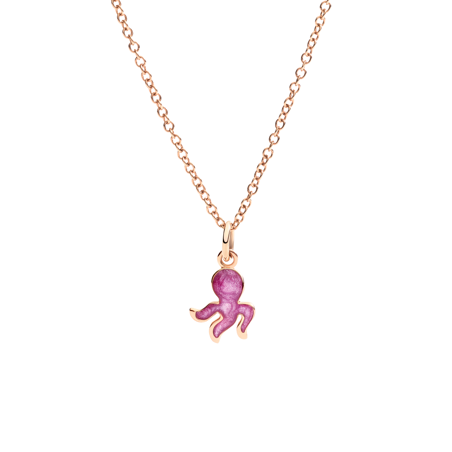 CIONDOLO POLPO ORO ROSA E SMALTO - Tangredi Gioielleria