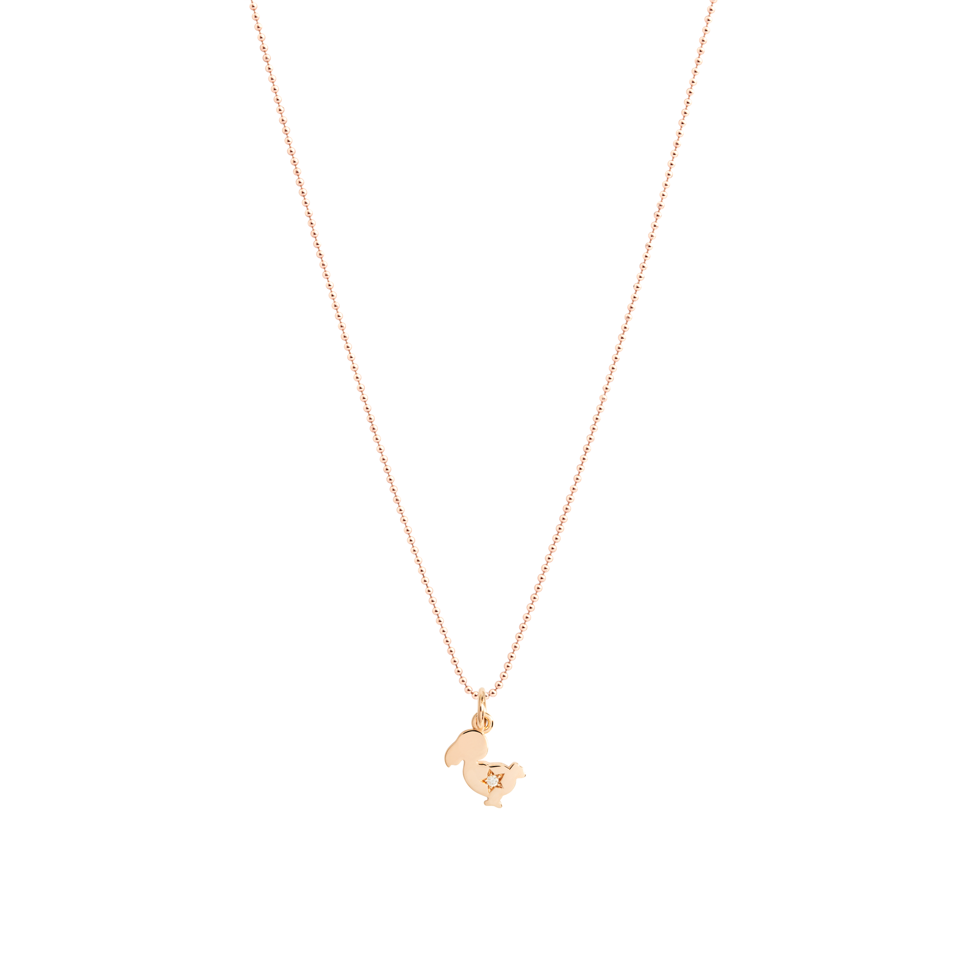 CIONDOLO DODO JUNIOR ORO ROSA E DIAMANTE - Tangredi Gioielleria