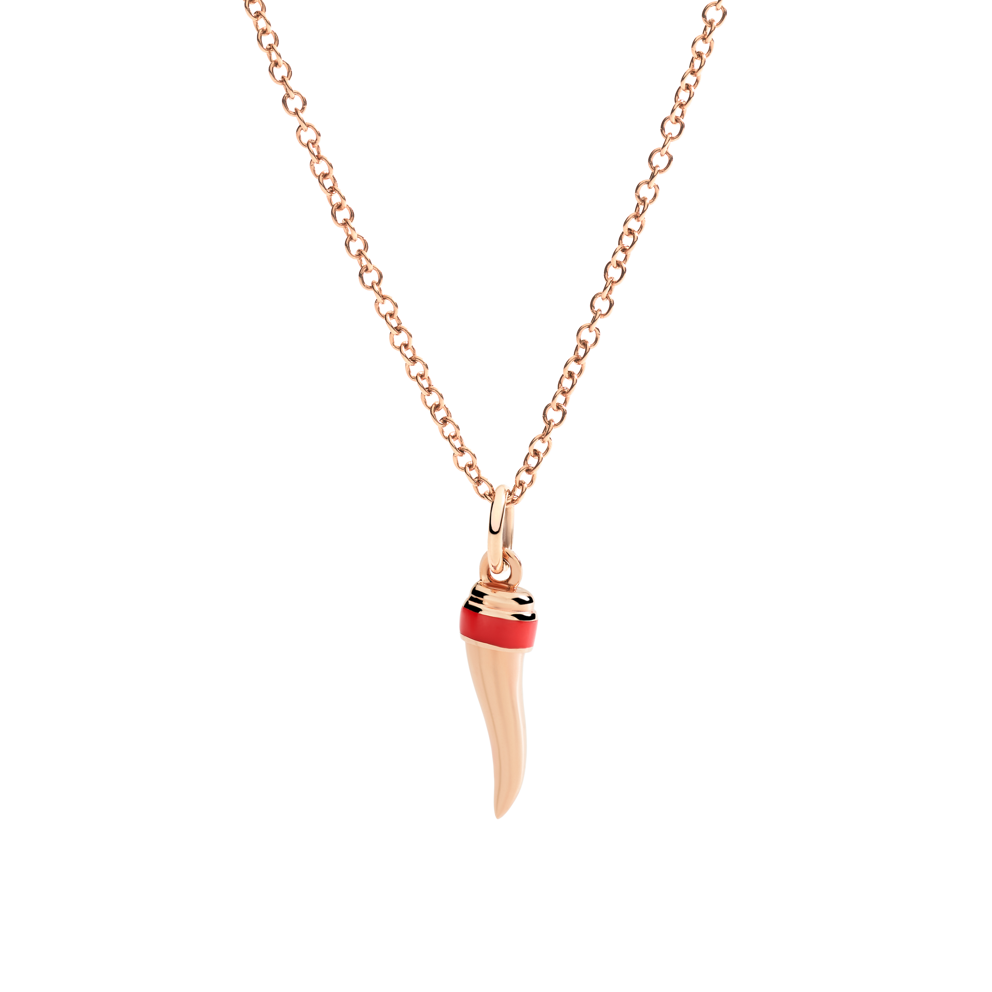 CIONDOLO CORNETTO ORO ROSA E SMALTO - Tangredi Gioielleria