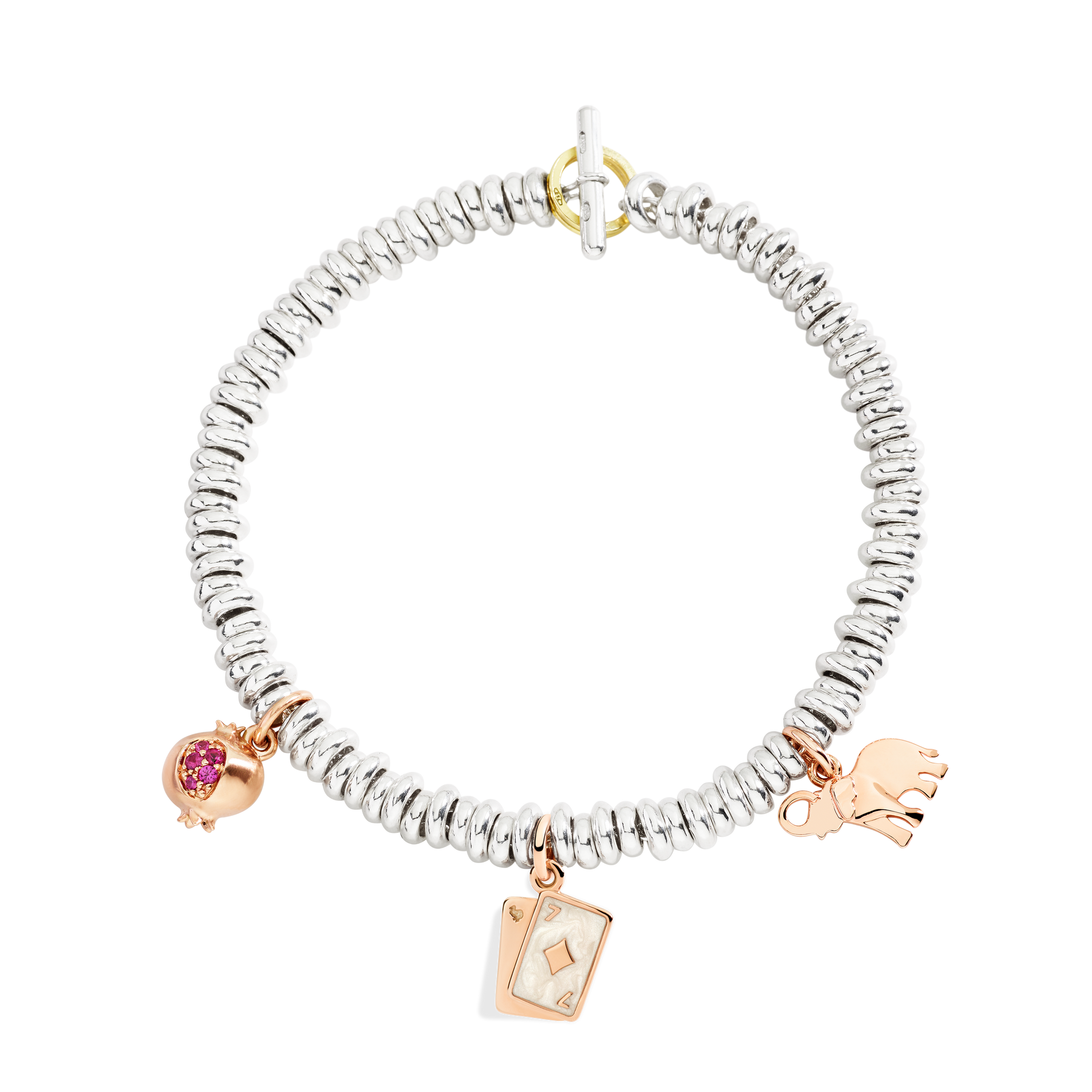 CIONDOLO MELAGRANA ORO ROSA E RUBINI - Tangredi Gioielleria