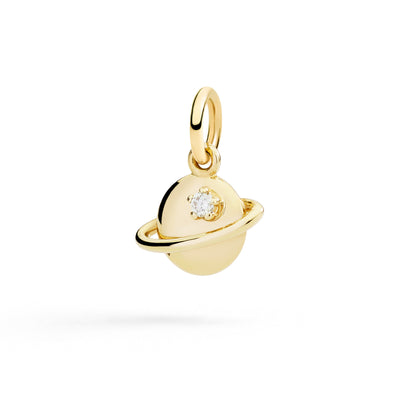 CIONDOLO PIANETA ORO GIALLO E DIAMANTE - Tangredi Gioielleria