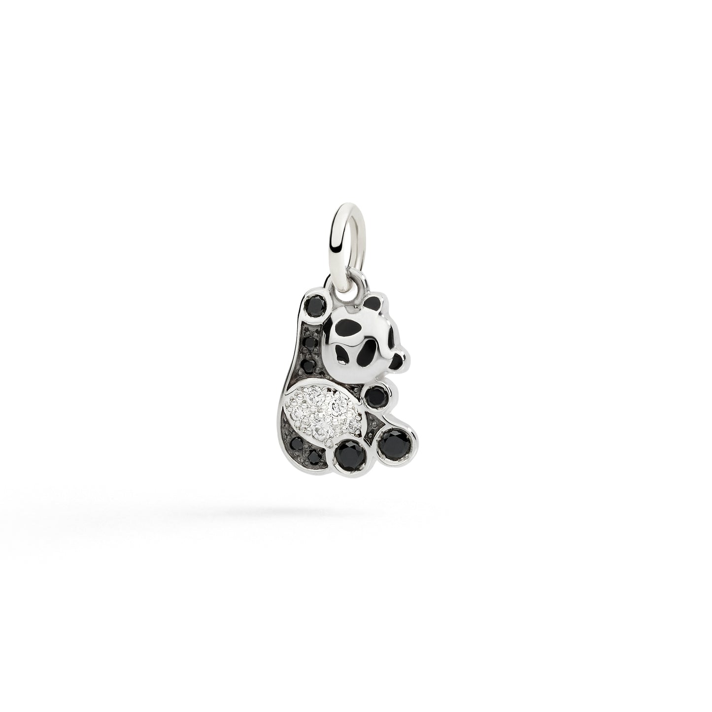 CIONDOLO PANDA IN ARGENTO E DIAMANTI - Tangredi Gioielleria
