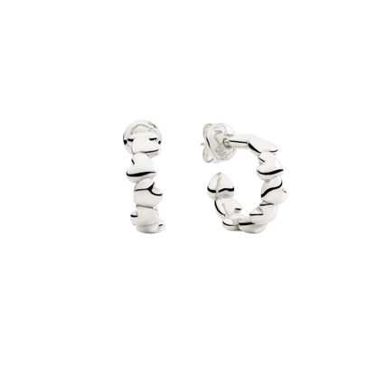 ORECCHINI HOOP CUORE ARGENTO - Tangredi Gioielleria