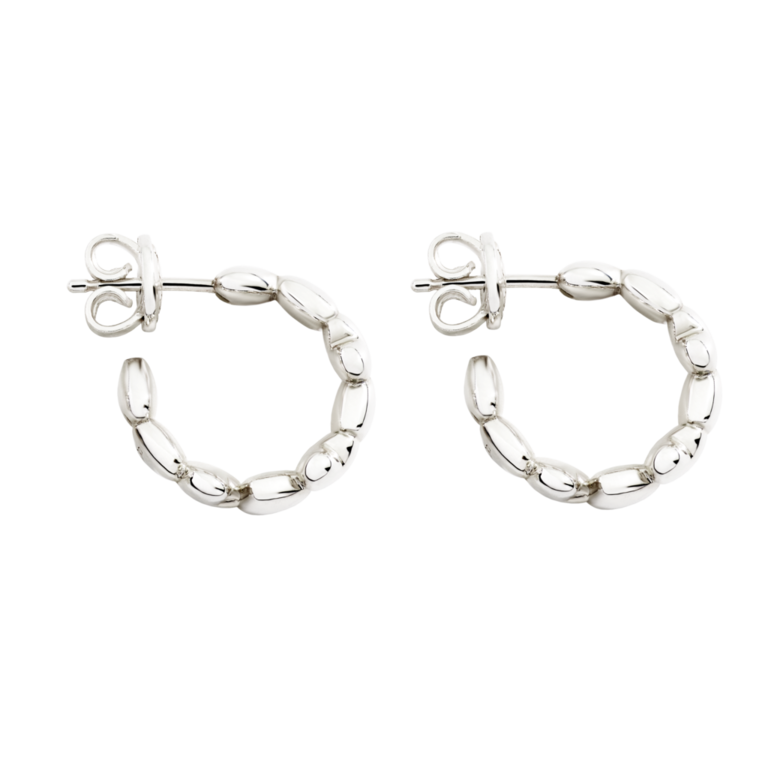 ORECCHINI HOOP CUORE ARGENTO - Tangredi Gioielleria