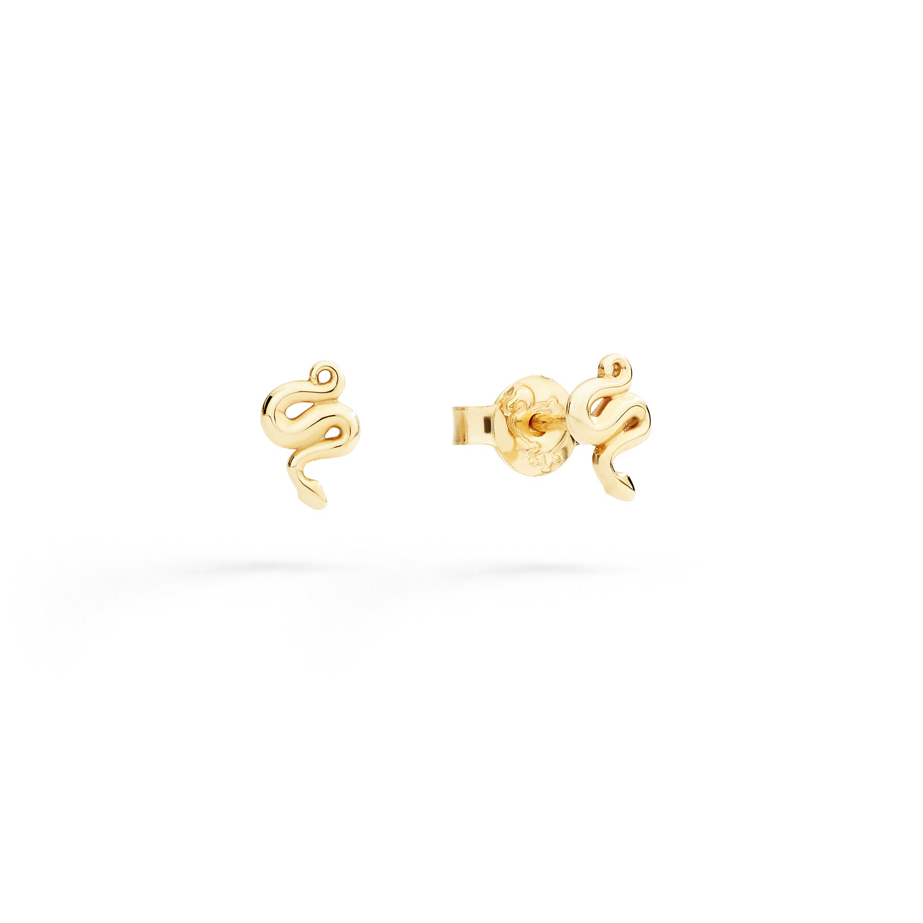 ORECCHINI MINI STUD SERPENTE ORO GIALLO - Tangredi Gioielleria