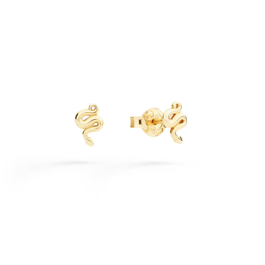 ORECCHINI MINI STUD SERPENTE ORO GIALLO - Tangredi Gioielleria