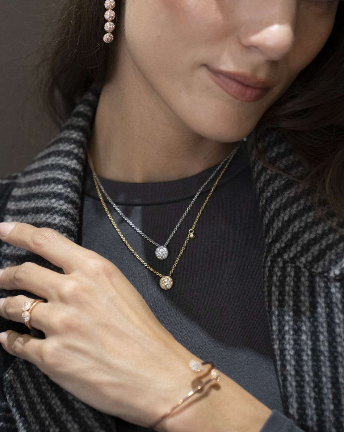 COLLANA TONDO MINI ROSE' - Tangredi Gioielleria
