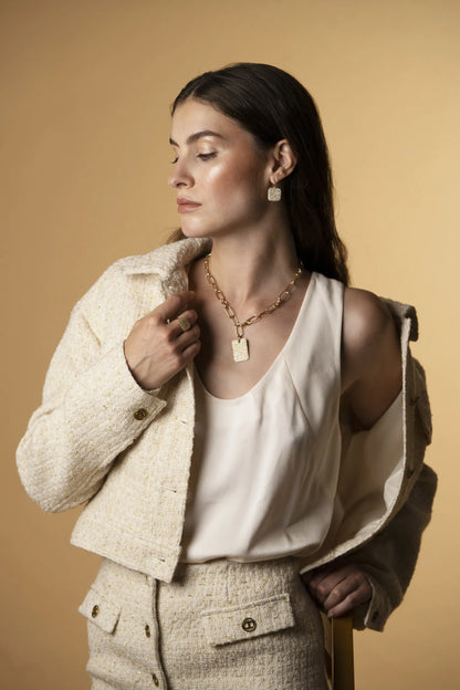 COLLANA MAGLIA CATENA CON ELEMENTI MISTI - Tangredi Gioielleria