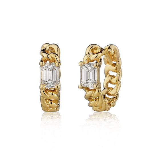 ORECCHINI MINI GROUMETTE ORO E DIAMANTI - Tangredi Gioielleria