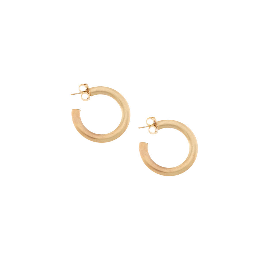 ORECCHINI CERCHI VINTAGE SABBIATI - Tangredi Gioielleria