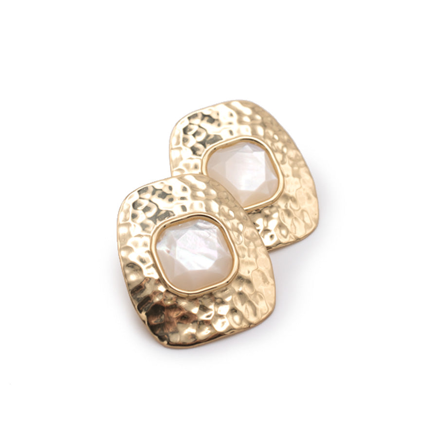 ORECCHINI CON MADREPERLA QUADRATA - Tangredi Gioielleria