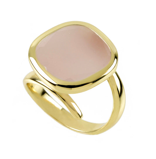 ANELLO AQUACARAMELLE CON PASTA VITREA ROSA - Tangredi Gioielleria